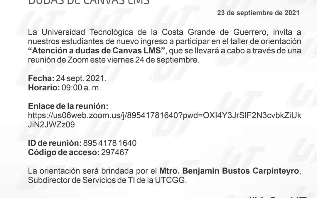 Atención a dudas CANVAS LMS